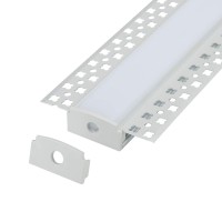 Starlandled 5-Pack 6.6Ft Plaster-In Recessed Slim Led Aluminum Channel With Flange For Led Strip, Mud-In Drywall Led Profile With Clip-In Diffuser And End Caps