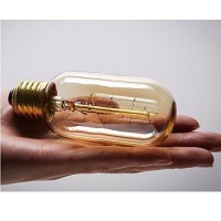 Doresshop Vintage Edison Bulbs 40 Watt, Incandescent Light Bulbs, T45, 110-130 Volts, E26/E27 Base Dimmable Decorative Antique Filament Bulbs, Amber Glass, Warm White, 4 Pack