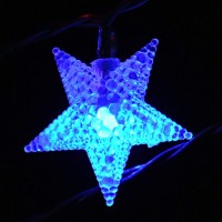 Huacenmy Outdoor Solar Star String Lights 30Ft 50Led Multicolor Star Twinkle Lights Solar Powered Garden Decor Lights Playhouse