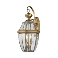 Ashford 2-Light Coach Lantern In Antique Brass - Medium