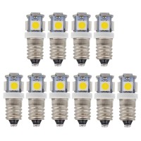 Gutreise 10Pcs E10 Dc12V Warm White Led Bulbs Light Lamps 5Smd 0.5W 50Lm (Warm White, 12V)