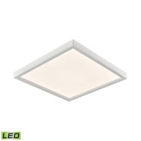 Ceiling Essentials Titan 9.5-Inch Square Flush Mount In White - Integrated Led