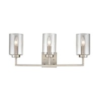 West End 3-Light Bath Light In Brushed Nickel