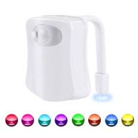 Onyadd Night, Motion Activated Led Light,8 Colors Changing Bowl Nightlight For Bathroombattery Not Included] Any Toilet, White