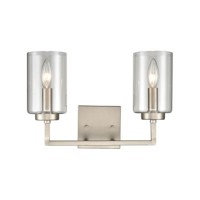 West End 2-Light Bath Light In Brushed Nickel