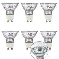 Haraqi Gu10 Base 110V/120V 50 Watt Halogen Bulbs, Mr16 Reflector Flood Replacement Light Bulbs For Kitchen Hood,Ceiling Fan,Table Lamps