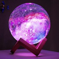 Brightworld Moon Lamp Galaxy Lamp 5.9 Inch 16 Colors Led 3D Moon Light, Remote & Touch Control Moon Night Light Gifts For Girls Boys Kids Women Birthday