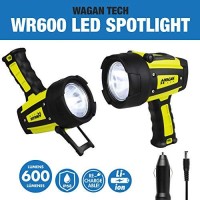 Wagan 4322 Brite-Nite Wr600 Waterproof Led Rechargeable Spotlight, Yellow