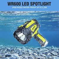 Wagan 4322 Brite-Nite Wr600 Waterproof Led Rechargeable Spotlight, Yellow