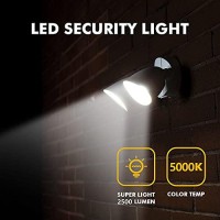 Lutec 6222W 2500 Lumen 32 Watt 28 Led Dual-Head Floodlight Outdoor, Full Metal Design, Waterproof Exterior Security Wall Light For Patio, Garden, Yard-White