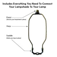 I Like That Lamp Complete Lamp Harp Set (1 Pack) - Antique Brass 12