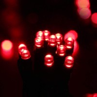 Toodour Solar Halloween Lights 72Ft 200 Led 8 Modes Red Halloween String Lights Waterproof Solar Lights String For Garden Pat