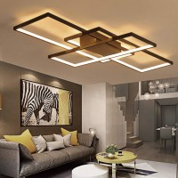 Led Ceiling Light Dimmable Living Room Kitchen Island Table Light Fixture With Remote Control, Modern Dining Room Flush Mount Acrylic Chic Design Ceiling Chandeliers Lighting For Bedroom Bathroom Lamp