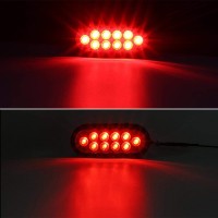 2 612 Oval SmokeRed LED Stop Turn Tail Brake Lights 10 Diodes Grommet Mount with Plug This listing is for 2 SmokeRed lights2 rubber grommets 2 wiring pigtail Plugs Wire Connection Tips Black Wire is the Ground Red Wire is the high brightness White Wire is