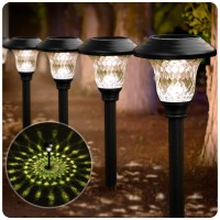 Beau Jardin 8 Pack Solar Pathway Lights, Landscape Lights For Yard Patio Walkway Supper Bright Up To 12 Hrs Outdoor Stainless Steel Ip65 Waterproof Auto On/Off Solar Powered Black Bg1681