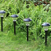 Beau Jardin 8 Pack Solar Pathway Lights, Landscape Lights For Yard Patio Walkway Supper Bright Up To 12 Hrs Outdoor Stainless Steel Ip65 Waterproof Auto On/Off Solar Powered Black Bg1681