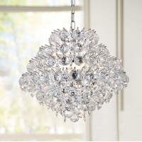 Bestier Modern Pendant Chandelier Crystal Raindrop Lighting Ceiling Light Fixture Lamp For Dining Room Bathroom Bedroom Livingroom 4 G9 Bulbs Required D11 In X H12 In