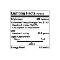 Ge Refresh 60-Watt Eq A19 Daylight Dimmable Led Light Bulb (8-Pack)