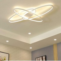 Interior Flush Mount Lighting Fixtures Living Room Dining Room Led Dimmable Remote Control Ceiling Lamp, Modern Designer Ceiling Lights Chic Acrylic Shade Chandelier For Bedroom Kitchen Bathroom Light