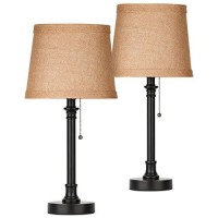 Oneach Maria Rustic Table Lamp Set Of 2 Bedside Desk Lamp Reading Table Lamp Sets For Bedroom Living Room Study 20