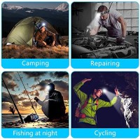 Elmchee Headlamp Rechargeable, 6 Led 8 Modes High Lumen Bright Headlamp With Red Light Option, Usb Lightweight Headlight, Waterproof Headlamp Flashlight For Hiking Camping Running Fishing