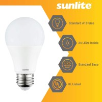 Sunlite 41130-Su Led A19 Super Bright Light Bulb, Dimmable 14 Watt (100W Equivalent), 1500 Lumens, Medium (E26) Base, Ul Listed, 6 Count, 3000K Warm White, 6 Count