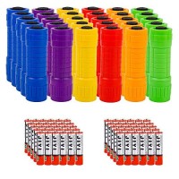 Whaply Small Mini Flashlights Pack Of 30,Assorted Colors,New Type Cob Light,With Battery