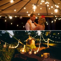 Vmanoo Outdoor String Lights 25Ft Globe Patio Lighting Waterproof G40 Bulbs For Outside Yard Gazebo Party Wedding Tents Porch Ga