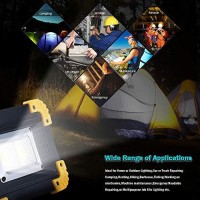 Rechargeable Led Work Light,Fosfis 1500Lm Super Bright Waterproof Portable Cob Work Lights With Stand Built-In Power Bank Indoor Outdoor Job Site Lights (L812Y-2Pack)