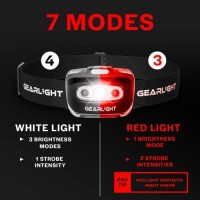 Gearlight 2Pack Led Headlamp - Outdoor Camping Headlamps With Adjustable Headband - Leightweight Headlight With 7 Modes And Pivotable Head - Stocking Stuffer Christmas Gifts For Men