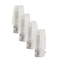 Kingman Night Light Wall Plug In With On/Off Switch Warm White Ul Listed, 120V 4W (4 Pack)