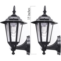 This 2pack of black Battery Powered Motion Activated Plastic LED Wall Sconces from MAXSA Innovations is ideal for porches doorways or around the house Beautiful and classically designed looking as good in the daytime as they do at night they can be mounte