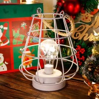 Jhy Design Decorative Cage Bulb Lamp Battery Powered Lights 8.5