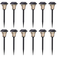 Maggift 12 Pack Solar Pathway Lights Outdoor Solar Garden Lights For Patio, Yard, Driveway