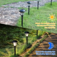 Maggift 12 Pack Solar Pathway Lights Outdoor Solar Garden Lights For Patio, Yard, Driveway