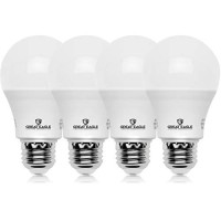 Great Eagle Lighting Corporation A19 Led Light Bulb, 9W (60W Equivalent), Ul Listed, 5000K (Daylight), 750 Lumens, Non-Dimmable, Standard Replacement (4 Pack)