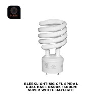 Sleeklighting Gu24 Base 23Watt Ul Listed T2 Mini Twist Spiral Two Prong Twist Cfl Light Bulb 2 Pin 6500K 1600Lm Super White Da