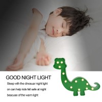 Glintee Dinosaur Night Light Nursery Decor Party Decoration,Childen Kids Bedroom Decorative Table Lamps, Marquee Animal Sign,Birthday Gifts For Kids/Boys