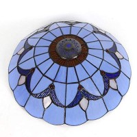 Tfcfl Flush Mount Ceiling Light Stained Glass Lamp Shade Bedroom Fixture Glass Shade Lighting Fixture