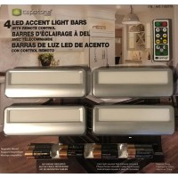 Capstone 4 Led Accent Light Bars With Remote Control Battery Operated