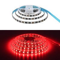 Yunbo Led Strip Light 12V Red 620625Nm 164Ft5M 300 Units Smd 5050 Black Pcb Cuttable Ip65 Waterproof Flexible Led Tape Light