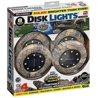 Bell+Howell Disk Lights Stone 8-Bulb Auto Onoff Outdoor Camouflaged Led Lighting As Seen On Tv