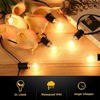 Komoon Outdoor String Lights 25 Ft 27 Pcs G40 Edison Bulbs Backyard Patio Lights For Pergola Balcony Gazebo Porch Wedding Party