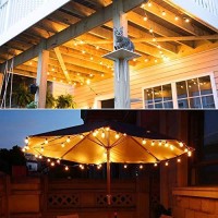 Komoon Outdoor String Lights 25 Ft 27 Pcs G40 Edison Bulbs Backyard Patio Lights For Pergola Balcony Gazebo Porch Wedding Party