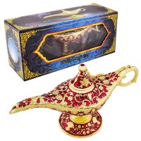 Sunmall Vintage Legend Aladdin Lamp Magic Genie Wishing Lightcollectable Rare Classic Arabian Costume Props Lamp Tabletop Decor