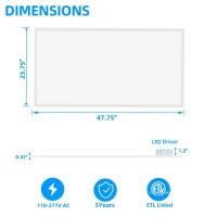 2X4 Led Flat Panel Light 4 Pack 7800Lm Led Flat Panel 2X4 5000K Daylight Led Drop Ceiling Light 010V Dimmable 2X4 Recessed Ed