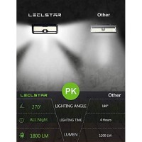 Leclstar Solar Outdoor Lights - 4000Lm 268 Led Security Lights With 4 Wide Angle, Motion Sensor Lights For Outside, Ip65 Waterproof Solar Powered Wireless Flood Wall Lights With 3 Modes