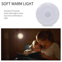 Motion Sensor Light 5V Usb Powered Led Puck Lights Rechargeable Motion Activated Closet Light Wireless Smart Under Cabinet Lighting Warm White Led Night Light For Bedroom Stair Hallway Decor (2 Packs)