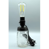 Creative Hobbies Diy Mason Canning Fruit Jar Lamp Making Kit Is Pre-Wired And Easy To Use - Black Color Lid & Socket Great For Lamp Conversion