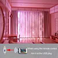 18 Colors Curtain Lights Color Changing, 98Ft X 98Ft 200 Led Christmas Rainbow Backdrop Lights With Remote, Multicolor Pink Green Waterfall Lights For Window Bedroom Wedding Wall Christmas Decor